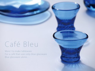 はざまよいこ　ガラス展　　Cafe’ Bleu